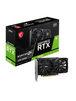 Видеокарта MSI PCI-E 4.0 RTX 3050 VENTUS 2X E 6G OC NVIDIA GeForce RTX 3050 6144 Мб 96bit GDDR6 1492/14000 HDMIx2 DPx1 HDCP Ret