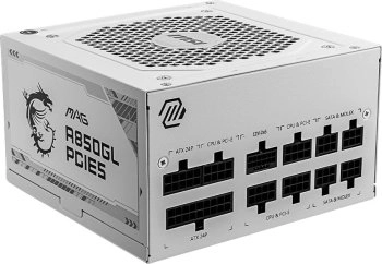 Блок питания MSI MAG A850GL PCIE5 WHITE , 850W, 80+ Gold, полностью модульный, ATX 3.0, PCIE5, RTL