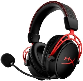 Наушники с микрофоном HyperX беспроводные Cloud Alpha Wireless, Радиоканал, USB, черный, красный
