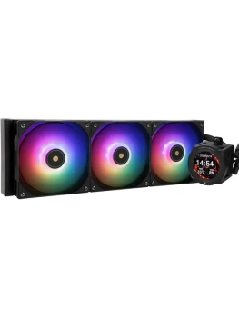 Система водяного охлаждения Thermalright Core Vision 360 ARGB Soc-AM5/AM4/1200/1700/1851 черный 4-pin 28.1dB Al LCD Ret (C-VISION-360-BL-ARGB)