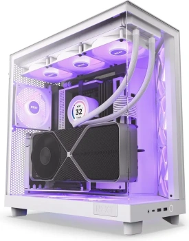 Корпус NZXT H6 Flow RGB, белый (CC-H61FW-R1)