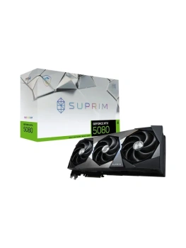 Видеокарта MSI PCI-E 4.0 RTX 5080 16GB SUPRIM SOC NV RTX5080 16144 Мб 256bit GDDR7 2595/22400/HDMIx1/DPx3/HDCP