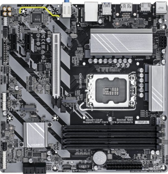 Материнская плата Gigabyte B860M D3HP, LGA 1851, INTEL B860, 4xDDR5, 4xSATA, 2xM.2, 1xPCI-E 5.0 x16, 2xPCI-E x1, 1xHDMI, 1xDP, 1x 1Gb LAN, 3xUSB-A 3.2