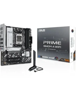 Материнская плата ASUS PRIME B840M-A WIFI, AM5, B840, 4*DDR5, 4*SATA, 3*M.2, 2*USB 3.2, 4*USB 2.0, Type-C, 4*PCIx16, 2* DP+HDMI, mATX; 90MB1J20-M0EAY0