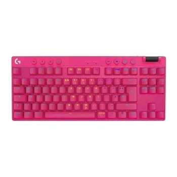 Клавиатура Logitech G игровая беспроводная G PRO X TKL lightspeed MAGENTA, (GL Tactile Brown), Английская раскладка, розовый