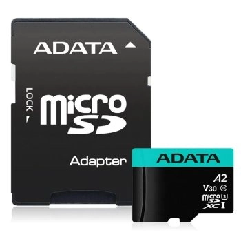 Карта памяти microSD A-Data 1TB microSDXC Class 10 UHS-I U3 V30S A2 100/80 MB/s (SD адаптер)