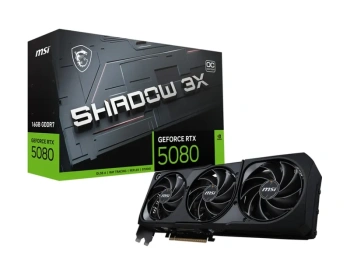 Видеокарта MSI PCI-E RTX 5080 16G SHADOW 3X OC NVIDIA GeForce RTX 5080 16144 Мб 256bit GDDR7 2640/30000 HDMIx1 DPx3 HDCP Ret
