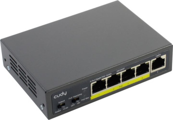 Коммутатор CUDY <GS1005P> 5-Port Gigabit PoE+ (4UTP 1000Mbps PoE + 1UTP 1000Mbps)