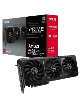 Видеокарта Asus PCI-E PRIME-RX9070XT-O16G AMD Radeon RX 9070XT 16144 Мб 256bit GDDR6 2460/20000 HDMIx1 DPx3 HDCP Ret