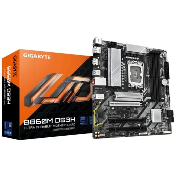 Материнская плата Gigabyte B860M DS3H Soc-1851 INTEL B860 4xDDR5 mATX AC`97 8ch(7.1) 2.5Gg RAID+HDMI+DP