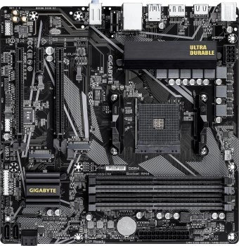 Материнская плата Gigabyte B550M DS3H R2 Soc-AM4 AMD B550 4xDDR4 mATX AC`97 8ch(7.1) GbLAN RAID+HDMI+DP