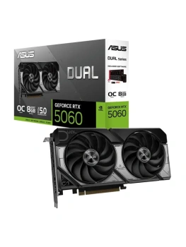Видеокарта ASUS GeForce RTX 5060 8Gb DDR7 128 bit 3*DP/HDMI 2FAN (DUAL-RTX5060-O8G) RTL