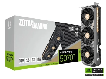 Видеокарта Zotac PCI-E 4.0 RTX 5070 Ti SOLID SFF OC NVIDIA GeForce RTX 5070TI 16144 Мб 256bit GDDR7 2482/28000 HDMIx1 DPx3 HDCP Ret