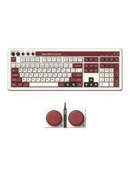 Клавиатура 8BitDo игровая беспроводная Retro 108 Fami Edition, (Kailh White Box V2), Английская раскладка, серый, белый