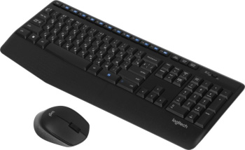 Комплект клавиатура + мышь Logitech MK345 клав:черный мышь:черный USB беспроводная Multimedia (920-012925)