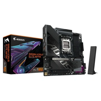 Материнская плата Gigabyte B850M AORUS ELITE WIFI6E SocketAM5 AMD B850 mATX AC`97 8ch(7.1) 2.5Gg RAID+DP