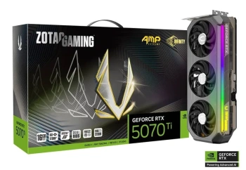 Видеокарта ZOTAC GeForce RTX 5070 Ti AMP Extreme INFINITY 16 ГБ (ZT-B50710B-10P)