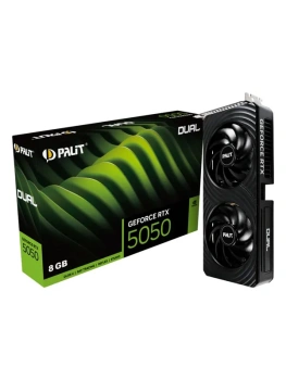 Видеокарта PCI-E Palit <RTX5050 8GB DUAL > GDDR6 128b, HDMI DPx3 NE65050019P1-GB2070D