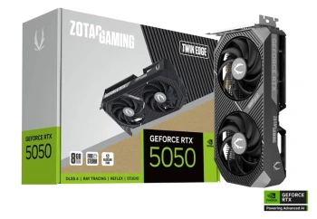 Видеокарта Zotac PCI-E 5.0 RTX 5050 TWIN EDGE NVIDIA GeForce RTX 5050 8Gb 128bit GDDR6 2572/20000 HDMIx1 DPx3 HDCP Ret