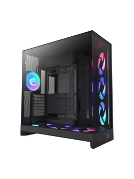 Корпус без блока питания/ Case NZXT H9 Flow RGB+ (2025), Midi-Tower, TG, 6x140mm RGB + 1x120mm RGB, 2xUSB-A 3.2 + 1xUSB-C 3.2, E-ATX, ATX, mATX, mITX