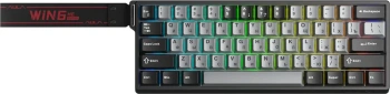 Клавиатура AULA WIN60HE PRO Xing Yi magnetic switch проводная магнитно-механическая игровая, русская раскладка, черно-серая