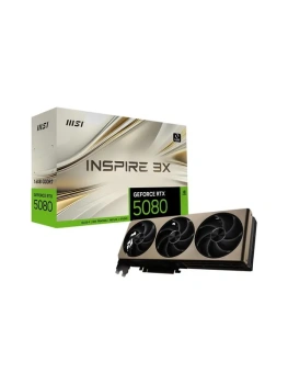 MSI Видеокарта GeForce RTX 5080 INSPIRE 3X 16 ГБ (RTX 5080 16G INSPIRE 3X)