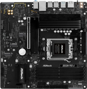 Материнская плата ASROCK B850M PRO-A, AM5, AMD B850, 4xDDR5, 4xSATA, 3xM.2, 1xPCIe 5.0 x16, 1xPCIe 3.0 x4, 1xDP, 1xHDMI, 1x2.5Gb LAN, 1xUSB-C 10Gbps,