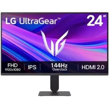 Монитор 23.8" LG UltraGear 24G411A-B IPS 1920x1080, 144 Гц, 5 мс, 16:9, 250 кд/м², HDMI 2.0, DP 1.4, 3.5 Jack, HDR10, FreeSync, G-Sync Compatible, VES