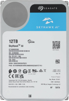 Жесткий диск Seagate SkyHawk AI ST12000VE003 12 Тб, 3.5", 7200RPM, SATA, 512MB