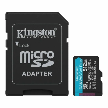 Карта памяти Kingston Canvas Go! Plus 512 ГБ microSDXC, SDCG4, с адаптером V30 A2