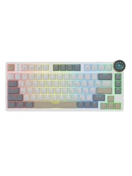Клавиатура RK Royal Kludge RK N80 RK Red беспроводная механическая игровая, русская раскладка, белая, бежевая, темно-серая