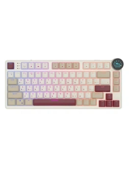 Клавиатура RK Royal Kludge RK N80 RK Red беспроводная механическая игровая, русская раскладка, светло-бежевая, бежевая, бордовая