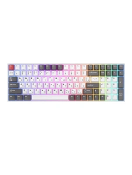 Клавиатура RK Royal Kludge USB, Bluetooth беспроводная механическая игровая, русская раскладка, белая, серая, красная