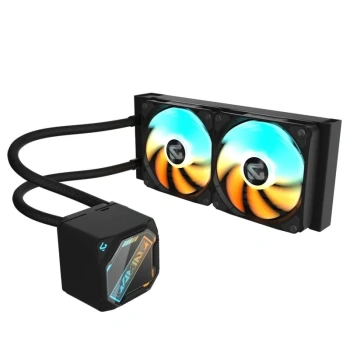 Система водяного охлаждения Gigabyte GP-GIGABYTE GAMING GME 240 (28400-GM240-1CBR) для процессора, A-RGB, 120 мм, 2200 об/мин, черный