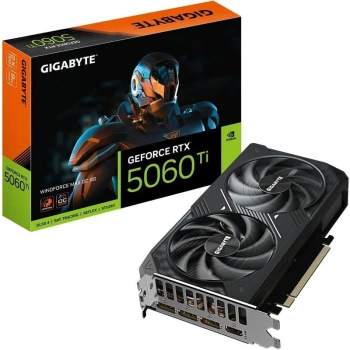 Видеокарта Gigabyte GeForce RTX 5060 Ti GeForce RTX 5060 Ti WINDFORCE MAX OC 8G 8 ГБ (GV-N506TWF2MAX OC-8GD)