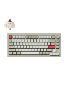 Клавиатура Keychron V1 Max Gateron Jupiter Brown беспроводная механическая игровая, русская раскладка, Retro