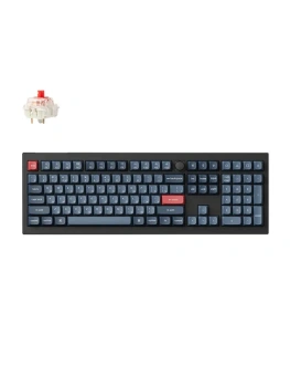Клавиатура Keychron V6 Max Gateron Jupiter Red беспроводная механическая игровая, русская раскладка, Carbon Black