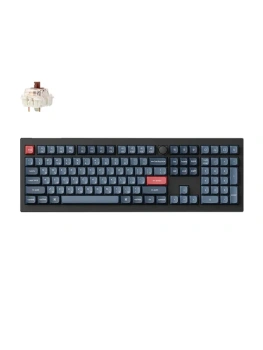 Клавиатура Keychron V6 Max Gateron Jupiter Brown беспроводная механическая игровая, русская раскладка, Carbon Black
