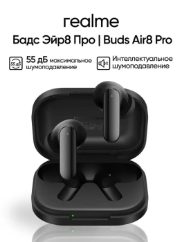 Наушники с микрофоном realme Buds Air 8 Pro беспроводные, черные