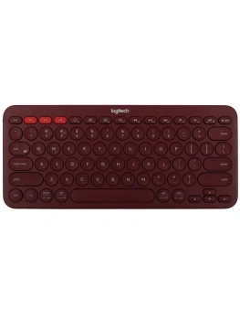 Клавиатура Logitech K380 Multi-Device Bluetooth Keyboard Беспроводная мембранная клавиатура, английская раскладка, красная