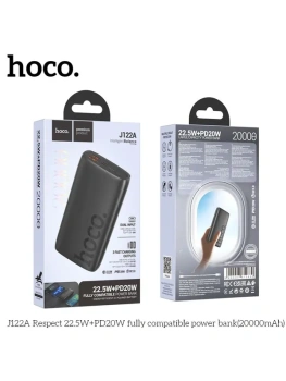 Портативный аккумулятор внешний резервный HOCO J122A Respect 22.5W+PD20W 20000mAh (чёрный)