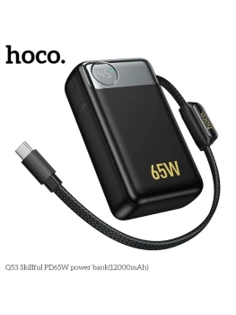 Портативный аккумулятор внешний резервный HOCO Q53 Skillful PD65W power bank(12000mAh) (черный)