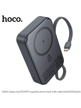 Портативный аккумулятор внешний резервный HOCO Q44A Origen dual PD45W (20000mAh) (серый)