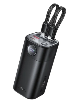 Портативный аккумулятор HOCO Power Bank Q59 PD65W Chispeante with two cables 20000mAh , сертификат ССС, черный