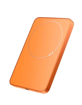 Портативный аккумулятор VLP Diamond Energy MagSafe, Qi2, 5000 mAh внешний, 3A, USB-C, космический оранжевый