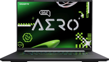 Ноутбук Gigabyte Aero X16 1VH Ryzen AI 7 350 16Gb SSD512Gb NVIDIA GeForce RTX 5060 8Gb 16" IPS QHD+ (2560x1600) без ОС black WiFi BT Cam (1VH93KZC93AD