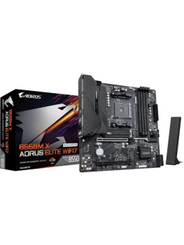 Материнская плата Gigabyte B550M X AORUS ELITE WIFI7 B550, AM4, 4*DDR4, 2*PCIEx16, 2*M.2, 1*TypeC, 4*USB3.2Gen1, 4*USB2.0, 4*SATA3.0, 2.5G, DP, HDMI,