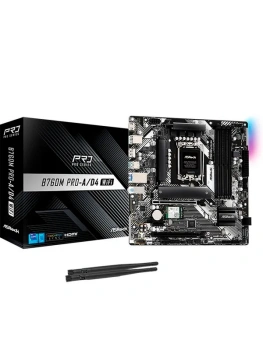 Материнская плата ASRock B760M PRO-A/D4 WIFI, LGA 1700, DDR4, mATX