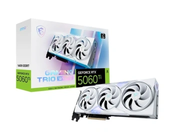 Видеокарта MSI GeForce RTX 5060 Ti 16 ГБ (RTX 5060 Ti 16G GAMING TRIO WHITE)
