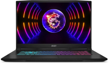 Ноутбук MSI Katana 17 B13VEK-1621XRUY Core i5 13420H 8Gb SSD512Gb NVIDIA GeForce RTX4050 6Gb 17.3" IPS FHD (1920x1080) без ОС black WiFi BT Cam (9S7-1